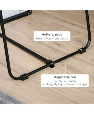 Freestanding or Wall Mounted Mirror (19.75" x 63.5", Black)