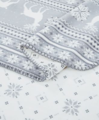 Weatherproof Reversible Plaid Throw, 50" x 70"