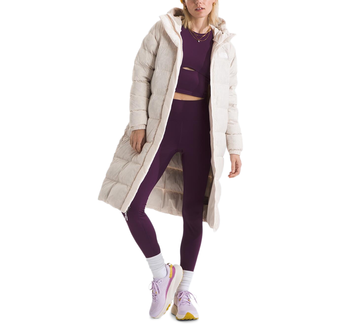 The North Face Women's Hydrenalite Down Parka In White Dune