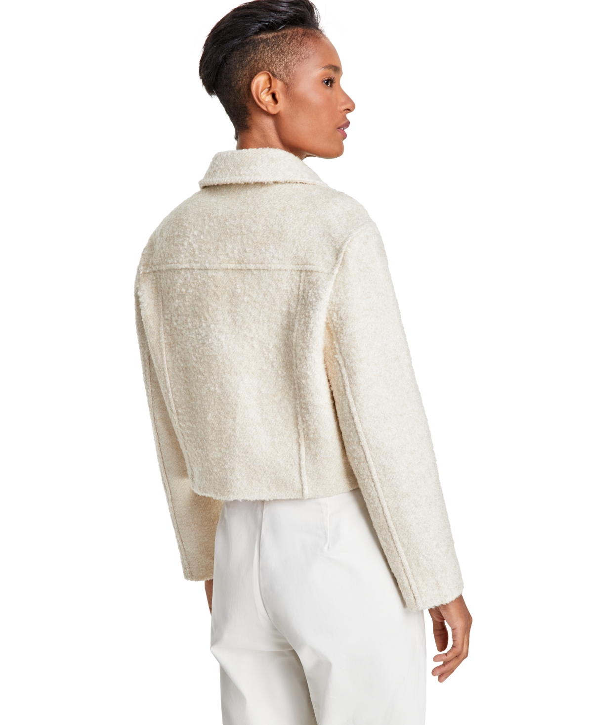 Boss Orange Women's Jabi Tweed Cropped Moto Jacket