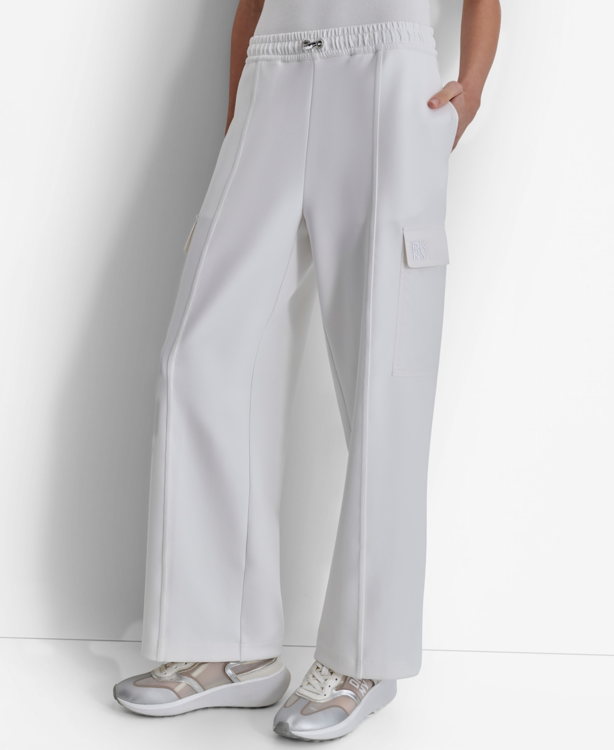Dkny Women's Bungee-Waist Wide-Leg Pants