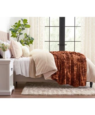 Premium Double-Sided Faux Fur Throw Blanket Soft, Plush & Cozy for Sofa, Couch, Bed, or Living Room Decor & Gifts.