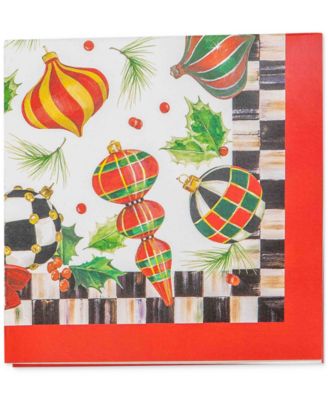 Mackenzie-Childs - Deck The Halls Cocktail Paper Napkins