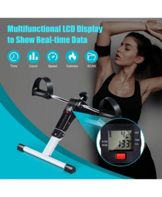 Folding Under Desk Indoor Pedal Exercise Bike for Arms Legs