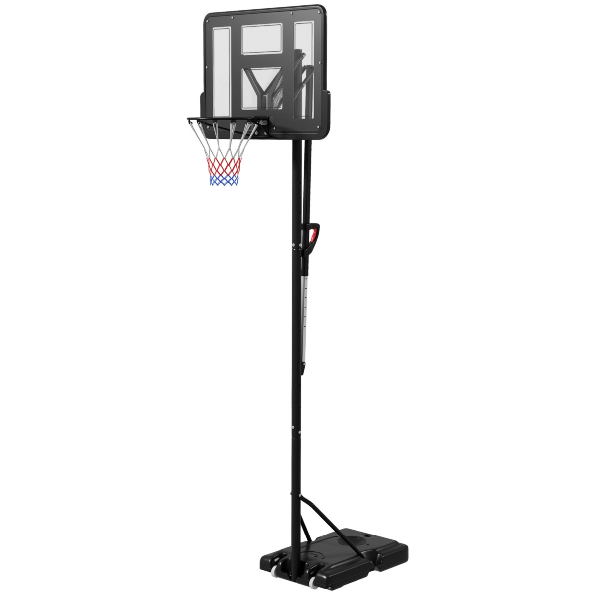 Streamdale Furniture Adjustable Basketball Goal: 7.7-10' Height, Backboard, Wheels, Base, All Ages