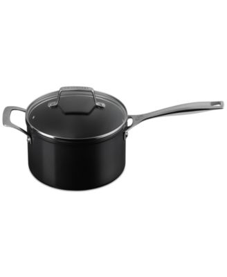 Essential Non-Stick Ceramic Saucepan with Glass Lid, 4-Quarts