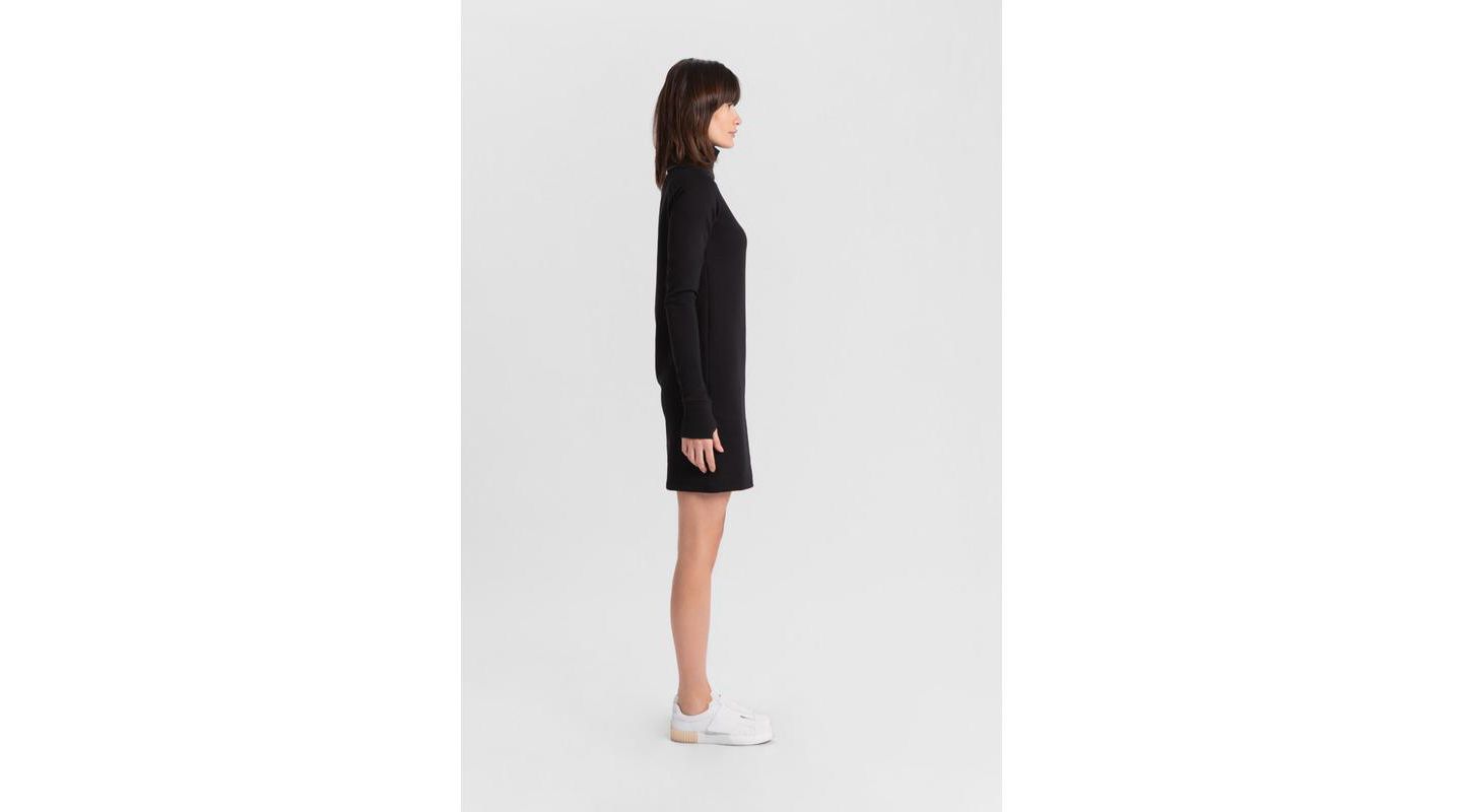 Женское платье Marcella Alani Long-Sleeve Turtleneck Zip Sweatshirt, цвет: Чёрный — фото 2