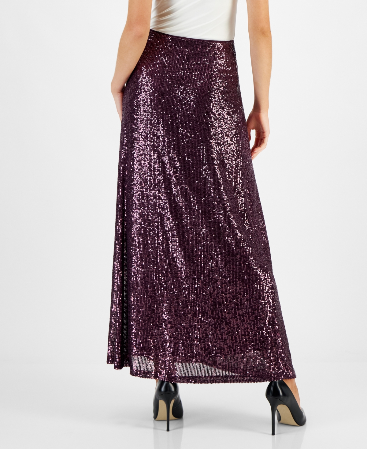 Anne Klein Women's Sequin Maxi Skirt