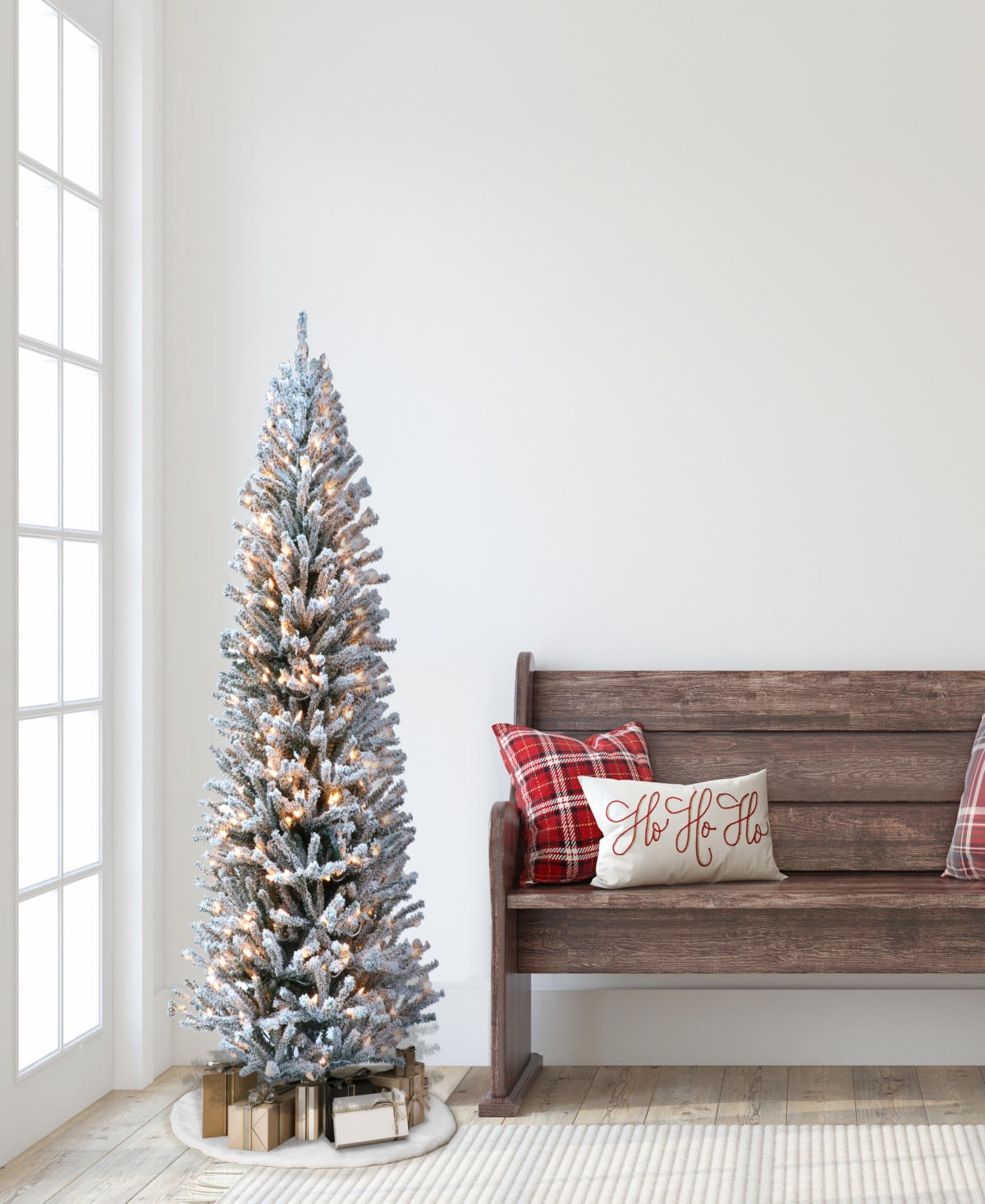 Puleo Pre-lit Tree With Pinecones 5 Ft In Green