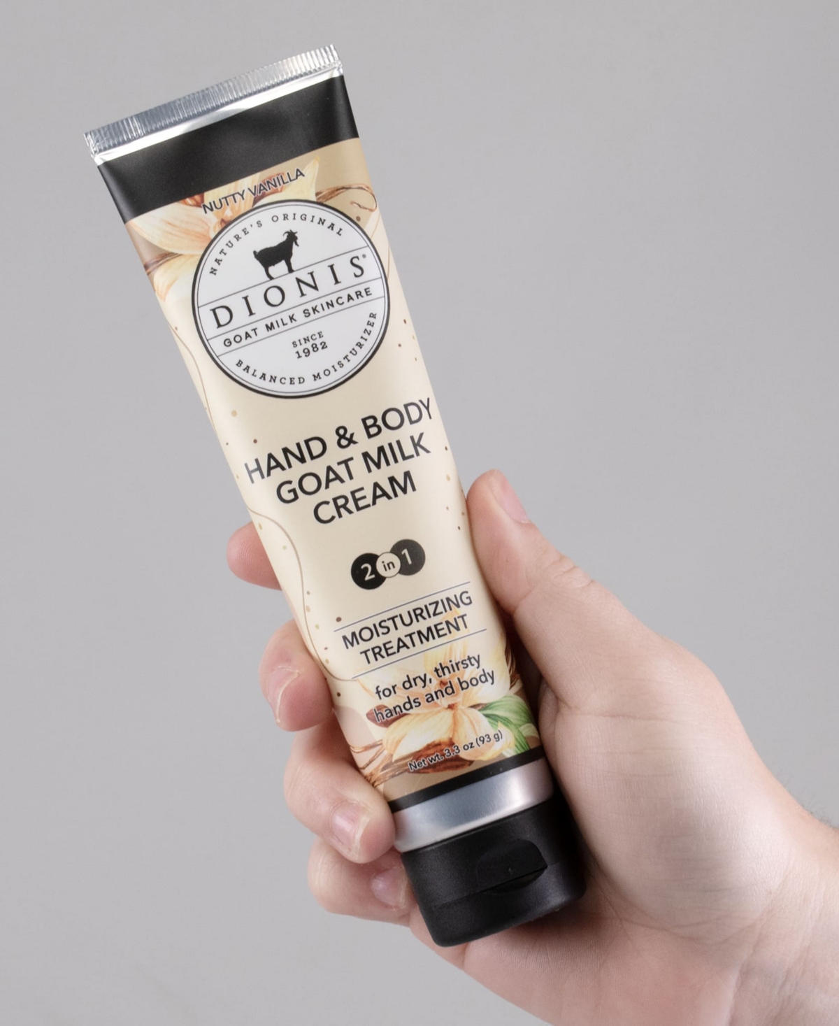 Shop Dionis Nutty Vanilla Hand Body Goat Milk Cream, 3.3 oz In No Color