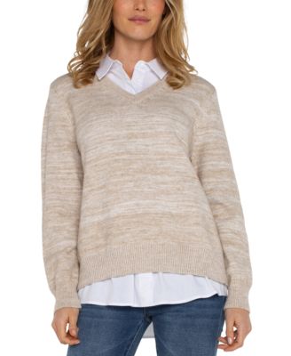 Liverpool Los Angeles - Women's Layered-Look Sweater