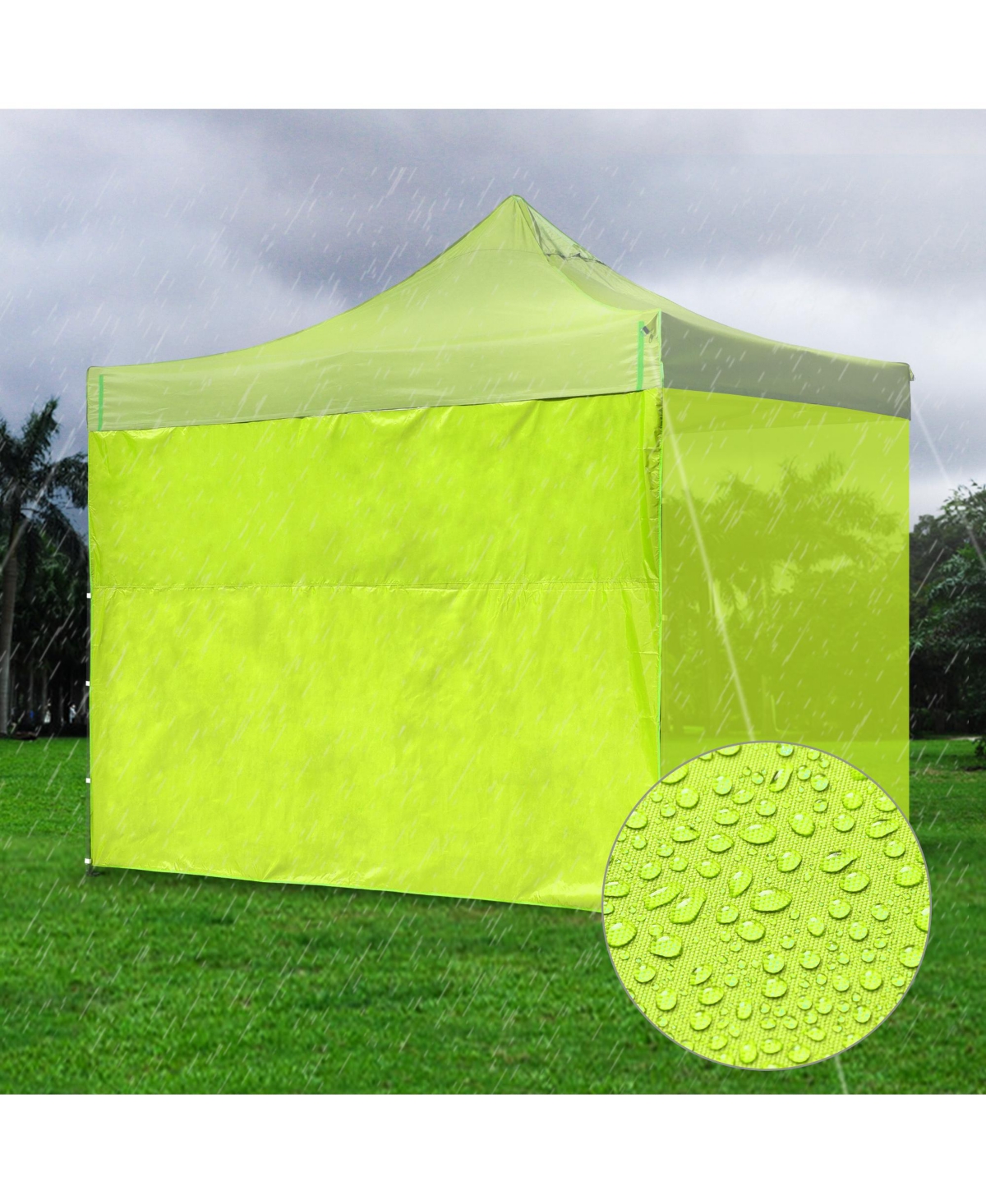 Instahibit Sidewall Block Out UV50+ Fit 10x10Ft Pop up Canopy 1 Piece Camping