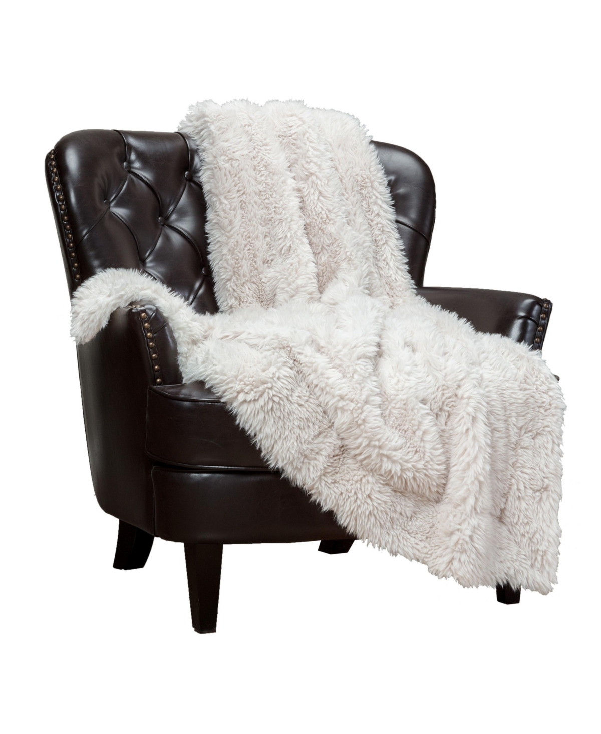 Chanasya Premium Fuzzy Tusicon Faux Longfur Blanket - Plush Cozy Warm Blanket for Sofa Chair Couch Bed and Living Room with Reverse Silky Velvet