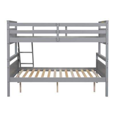 Streamdale Twin/Full Bunk Bed with Guardrail, Gray