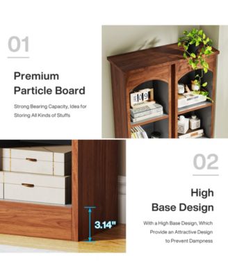 70.9-Inch Tall 5-Tier Modern Slim Corner Bookcase