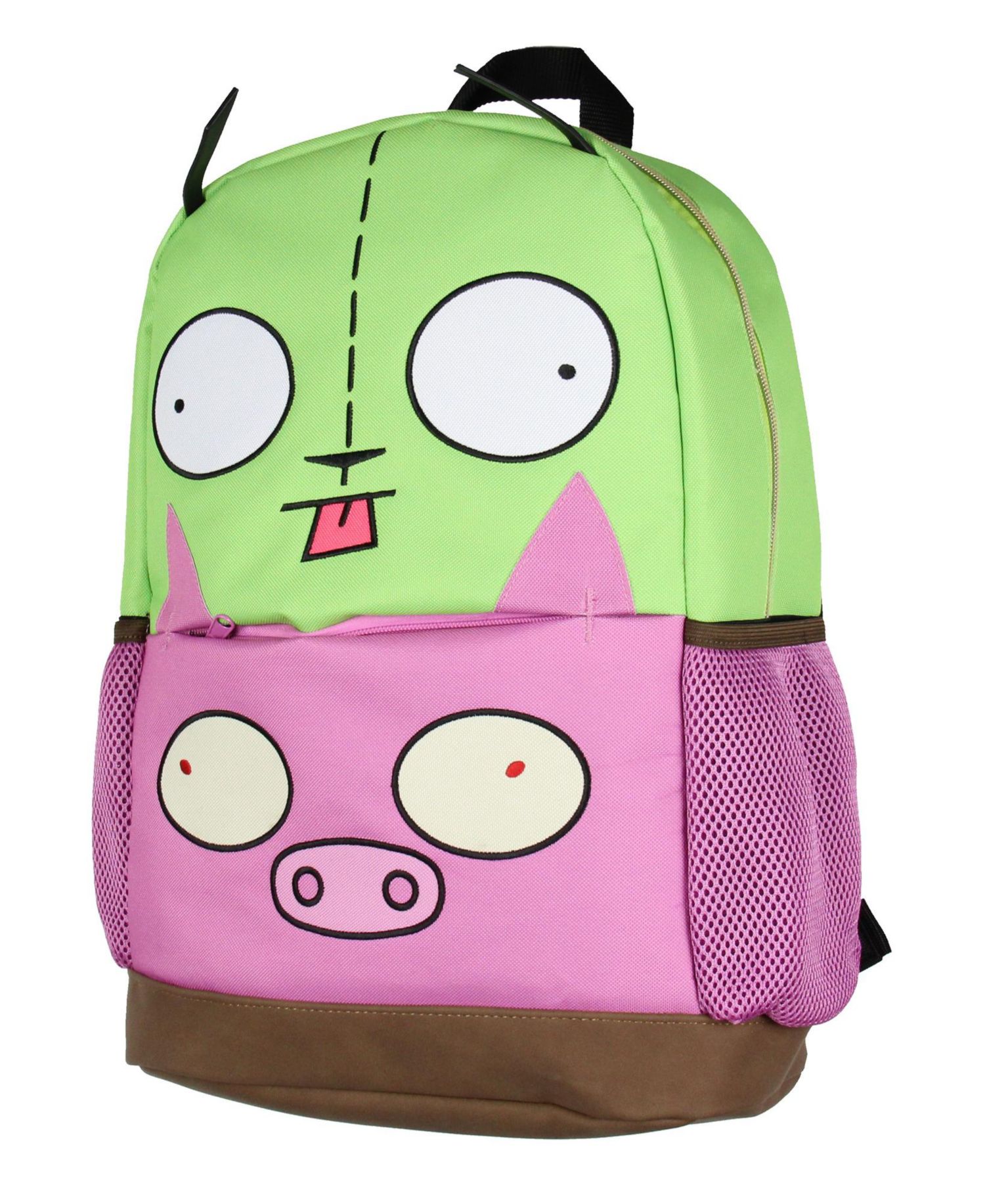 TV Show Gir And Pig Character Faces Bag Tote Backpack For Daily Use 16"