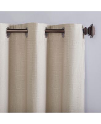 Lindstrom Textured Draft Shield Fleece Insulated Room Darkening Grommet Curtain Panel