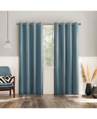 Brandon Magnetic Closure Room Darkening Grommet Curtain Panel Pair