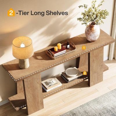 Gold Console Table, 41" Modern Entry Table with White Faux Marble Top, Geometric Metal Base, Narrow Long Sofa Table Behind Couch Accent Table Foyer Table for Entryway, Hallway, Living Room