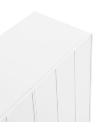 Simplie Fun Black Cream Style Minimalist Shoe Cabinet with Wave Doors