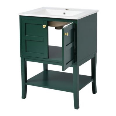 Modern 24" Bathroom Vanity with Sink and Storage