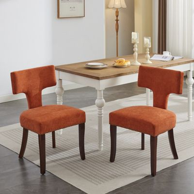 Set of 2 Fabric Mid Century Modern Dining Chairs