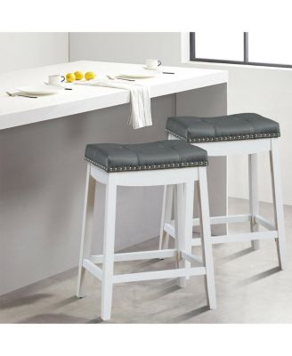 Set of 2 Backless Counter Stools