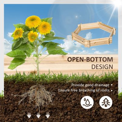 Hexagon Raised Garden Bed (39" x 36" x 6")