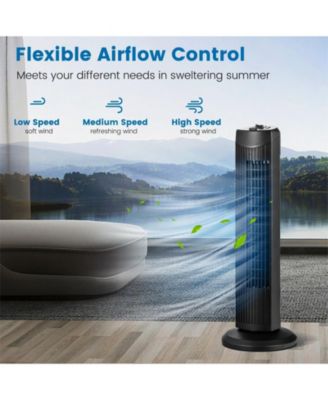 Fantask 35W 28 Inch Quiet Bladeless Oscillating Tower Fan