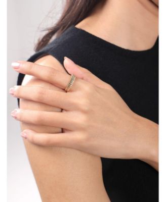 Ribbed Band Ring in 14K Gold, Size 8, approx. 2.9 grams