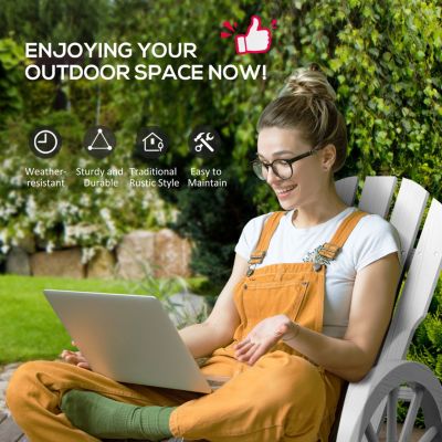 Oversized Slatted Adirondack Rocking Chair