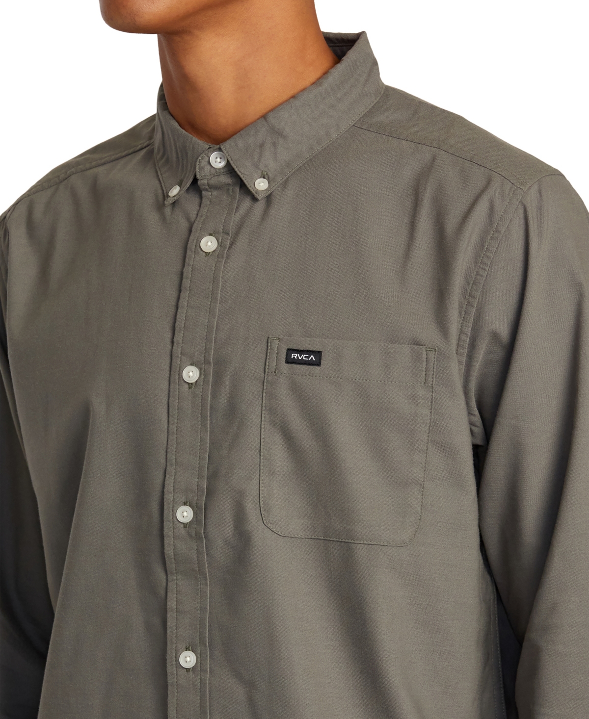 Rvca Men's That'll Do Stretch Long Sleeve Woven Shirt