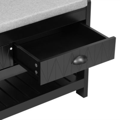 3-in-1 Hall Tree with Hooks, Bench, and Storage