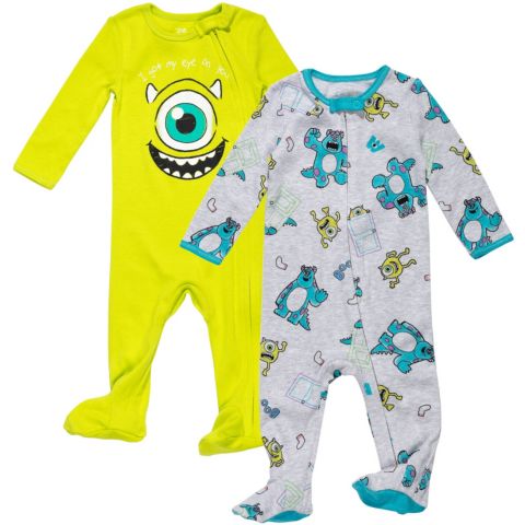 Комбинезоны Monsters Inc. Disney Winnie the Pooh Lion King Pixar Toy Story 2 Pack Sleep N' Play Coveralls Newborn to для мальчиков-малышей, цвет: Зелёный