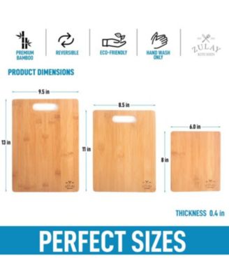 Bamboo Wooden Cutting Boards – Premium 3-Piece Set Cutting Board Set