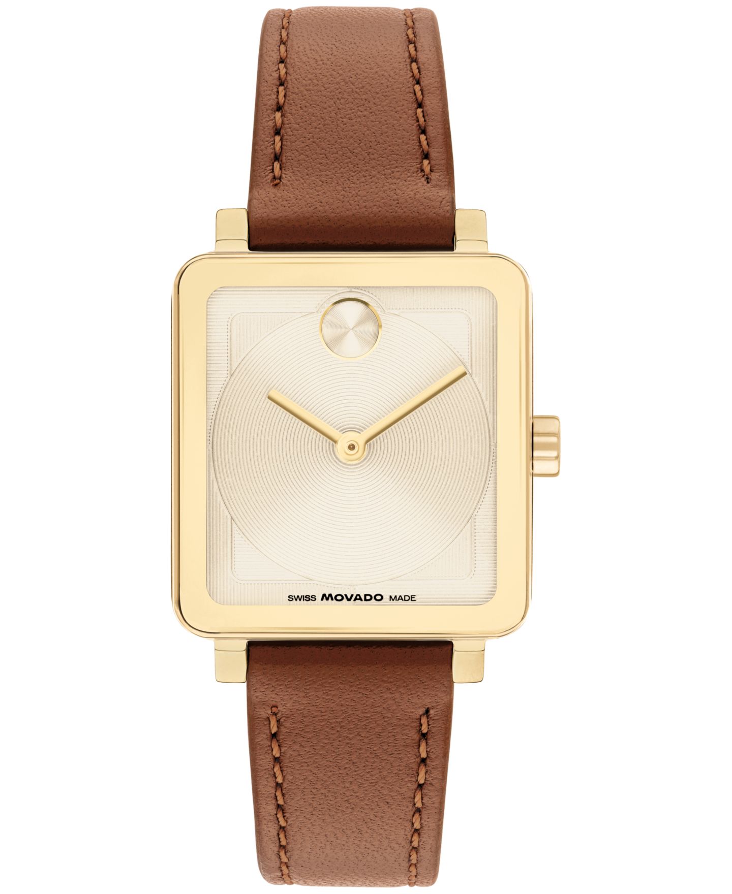 Женские часы Movado Bold Evolution 2.0 Swiss Quartz Cognac Leather Watch 26mm — фото 1