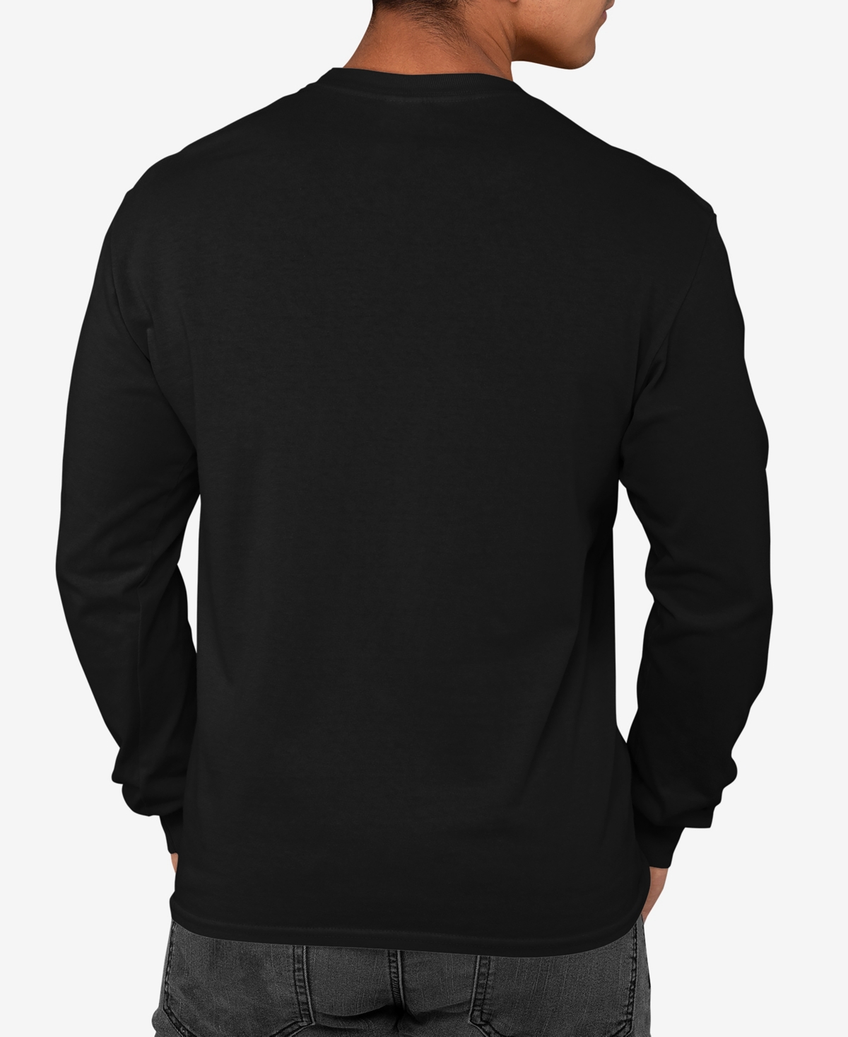 Shop La Pop Art Men's Paw Christmas Tree Word Art Long Sleeve T-shirt In Black