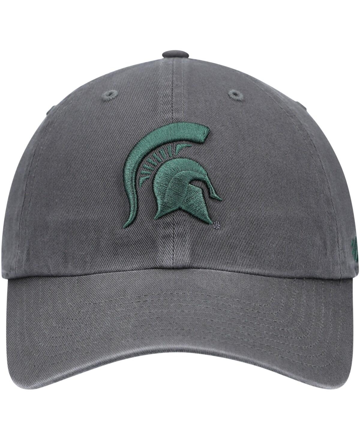 '47 Brand Men'sMichigan State Spartans Vintage Clean Up Adjustable Hat - Charcoal