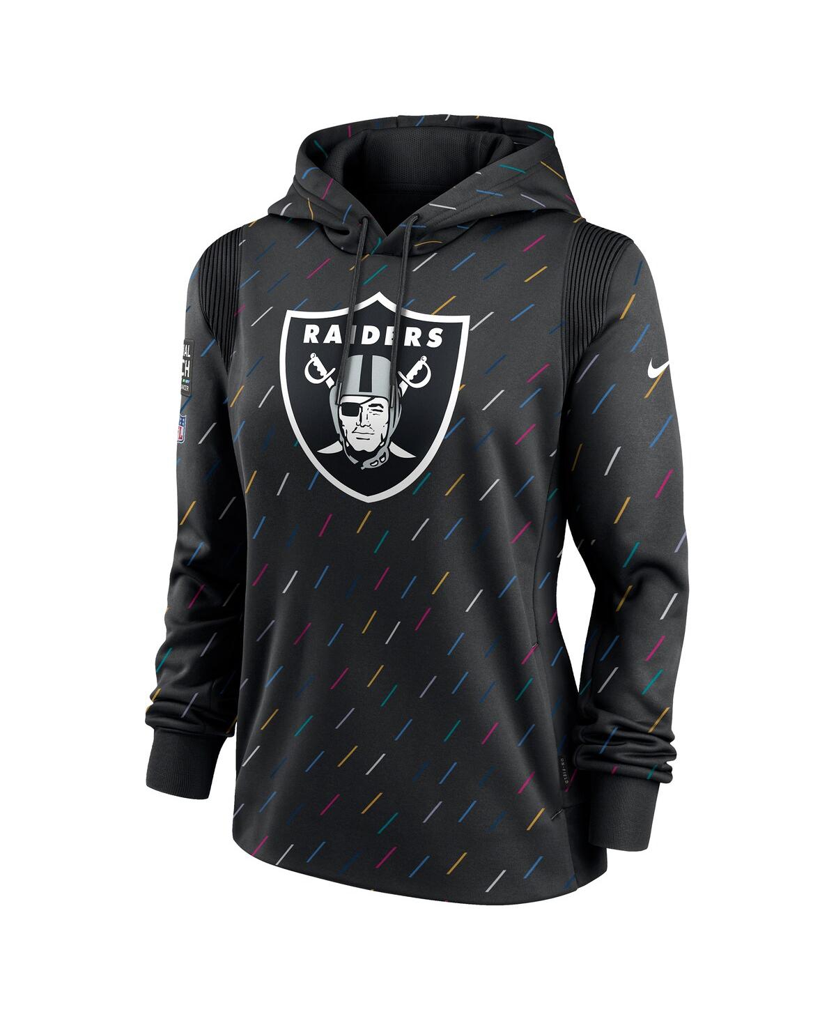 Nike Women's Anthracite Las Vegas Raiders Nfl Crucial Catch Therma Pullover Hoodie In Anthracite
