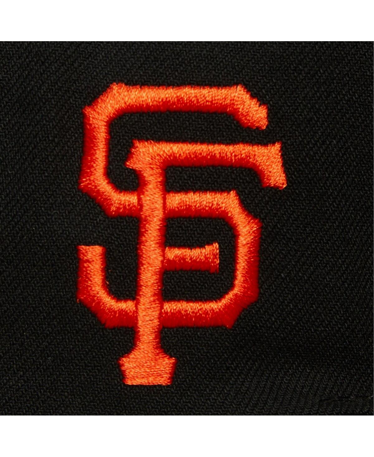 Mitchell & Ness Men's Black San Francisco Giants Team Tagged Snapback Hat In Black