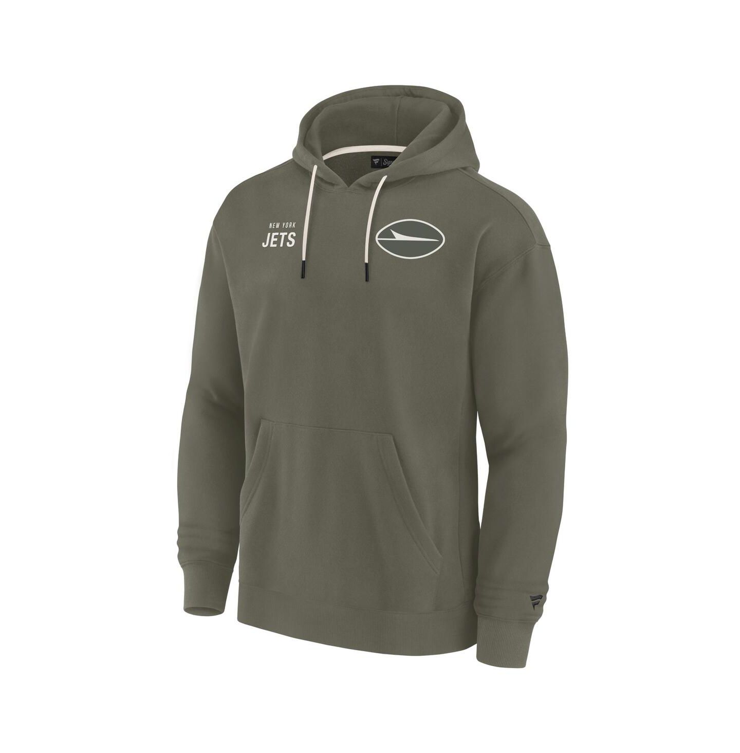 Худи Fanatics Signature Olive New York Jets Elements Super Soft Fleece Pullover — фото 3