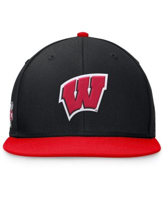 Men's Black/Red Wisconsin Badgers Rally Two-Tone Fitted Hat