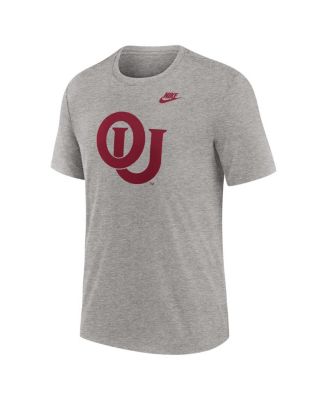 Men's Heather Gray Oklahoma Sooners Blitz Evergreen Legacy Primary Tri-Blend T-Shirt