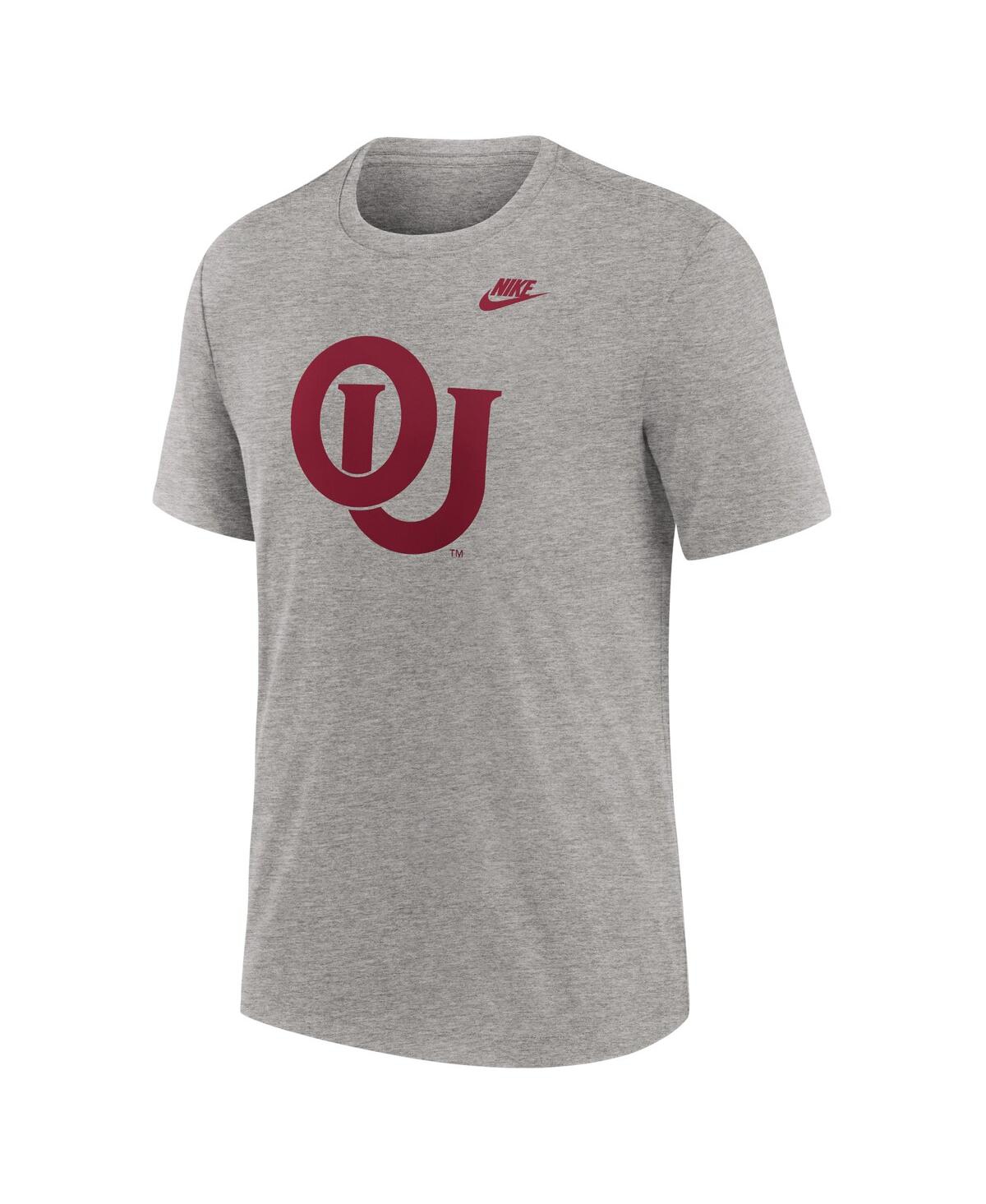 Nike Men's Heather Gray Oklahoma Sooners Blitz Evergreen Legacy Primary Tri-blend T-shirt In Heather Gray