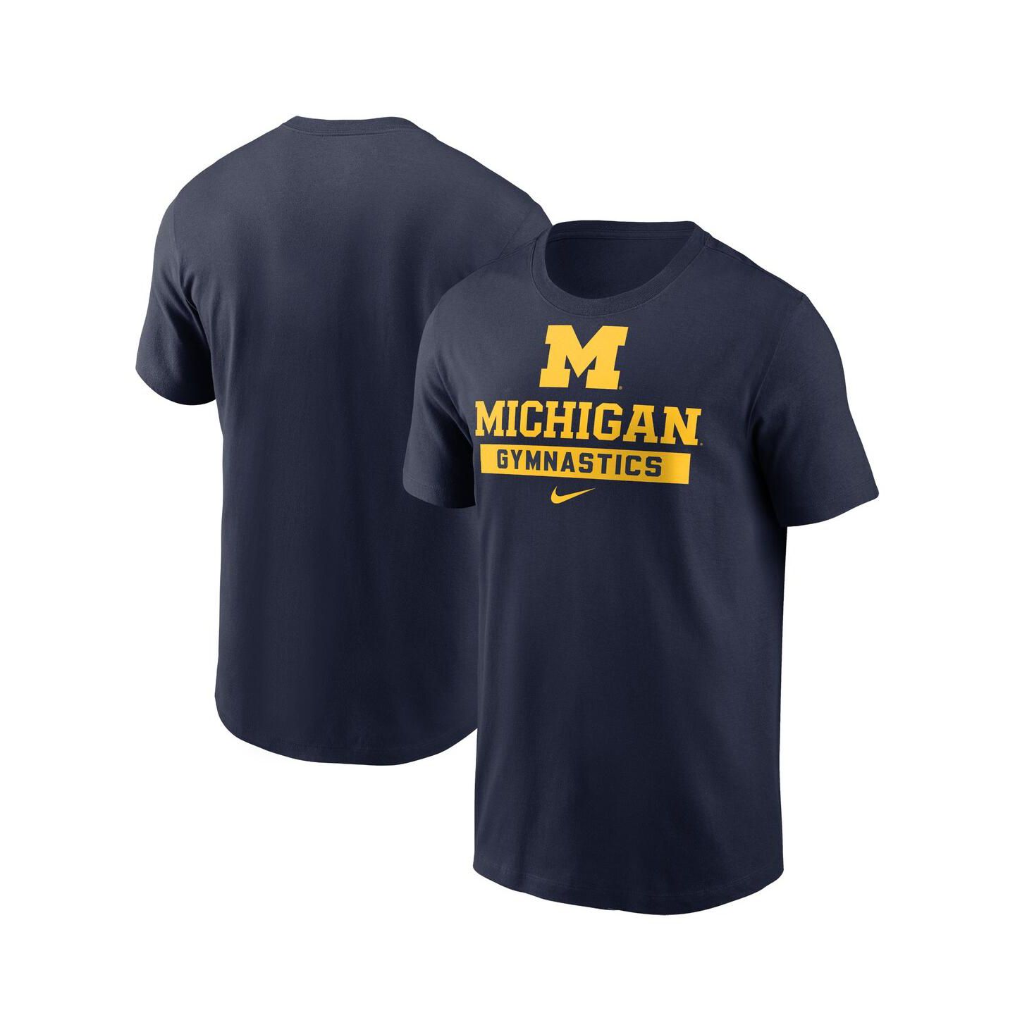 Мужская футболка Nike Navy Michigan Wolverines Sport Drop Gymnastics — фото 1