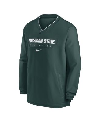 Men's Green Michigan State Spartans 2024 Sideline Pullover Wind shirt