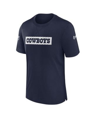 Men's Navy Dallas Cowboys 2024/25 Sideline Player Tri-Blend Performance T-Shirt