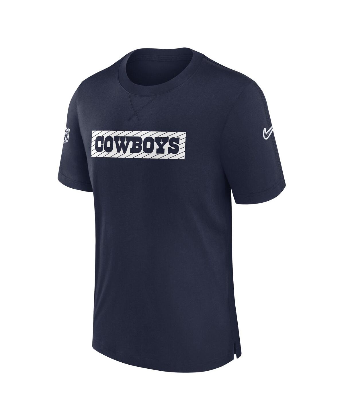 Nike Men'sDallas Cowboys 2024/25 Sideline Player Tri-Blend Performance T-Shirt - Navy