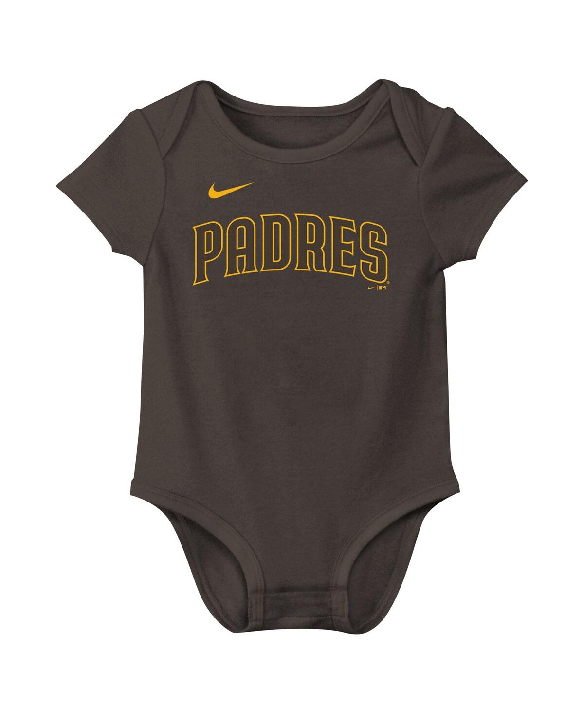 Nike Baby Fernando Tatis Jr. Brown San Diego Padres Fuse Name Number Bodysuit In Brown