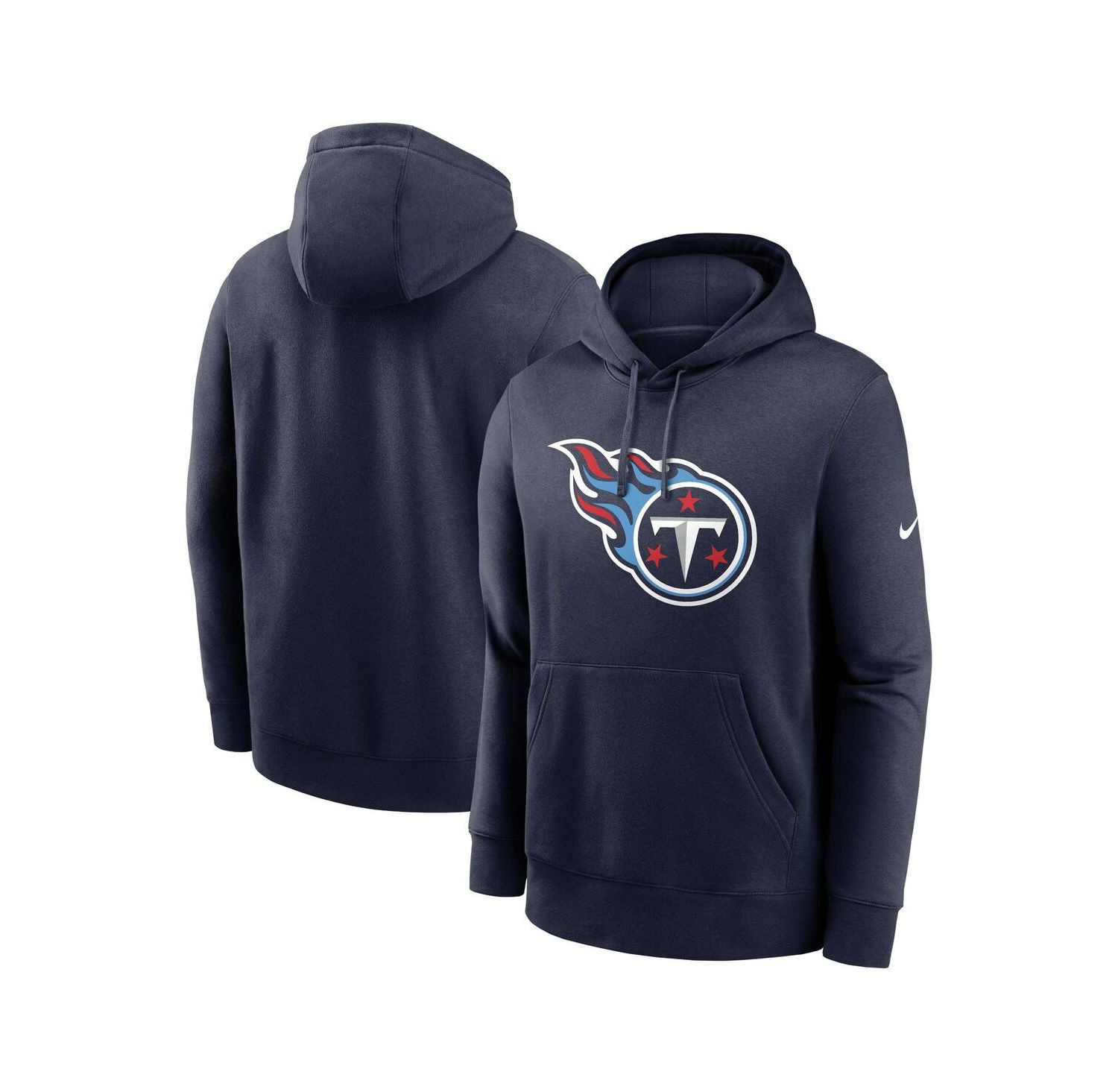 Men's Navy Tennessee Titans Club Logo Pullover Hoodie